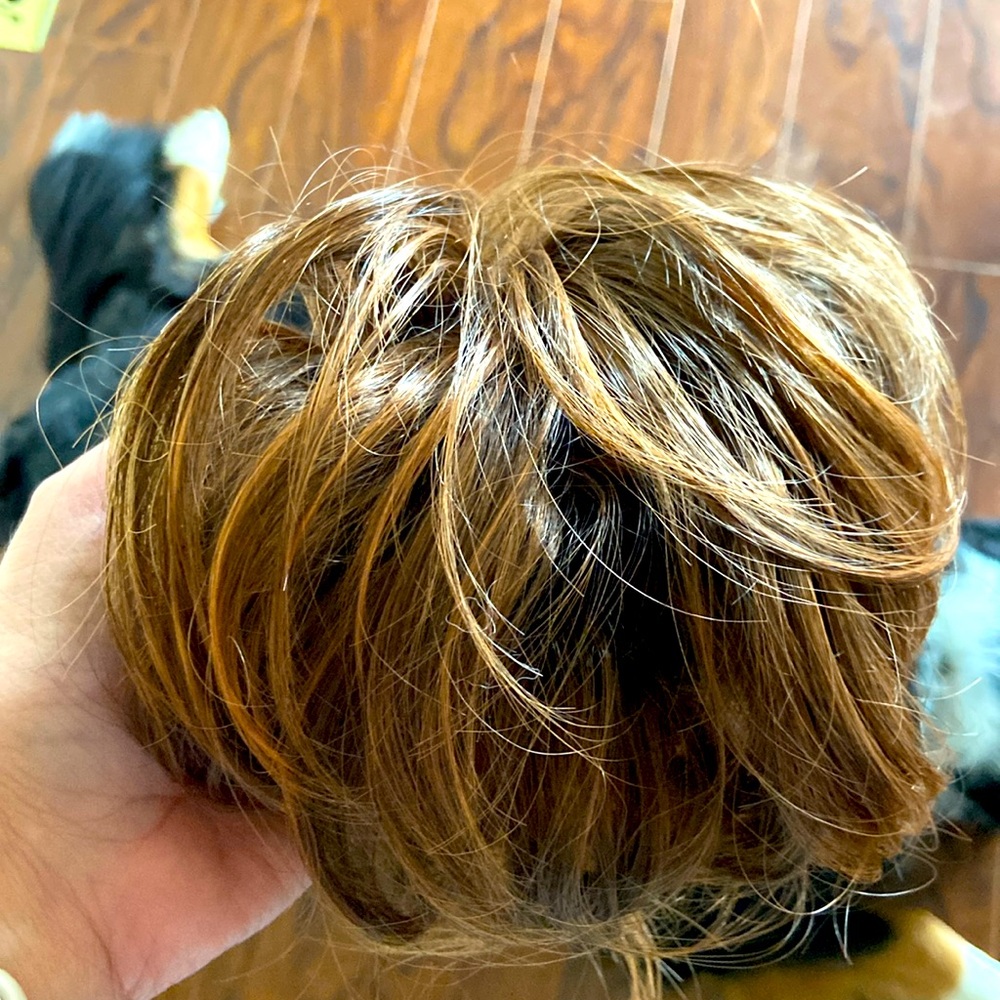 Messy bun faux hair